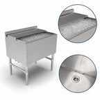 Thumbnail image #3 for John Boos UBIB-2130-CP10 30-Inch Stainless Steel Underbar Ice Bin/Cocktail Unit with 10-Circuit Cold Plate and Sliding Lid