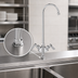 Thumbnail image #3 for Fisher 31150 Brass Deck-Mount Single-Hole Dual-Control Manual Faucet with 12-Inch Swivel Gooseneck Spout