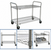 Thumbnail image #3 for Metro Super Erecta SP Heavy Duty 2-Shelf Utility Bus Cart with Wire Shelves, 48 x 24 x 39 Inch, Brite Zinc Finish