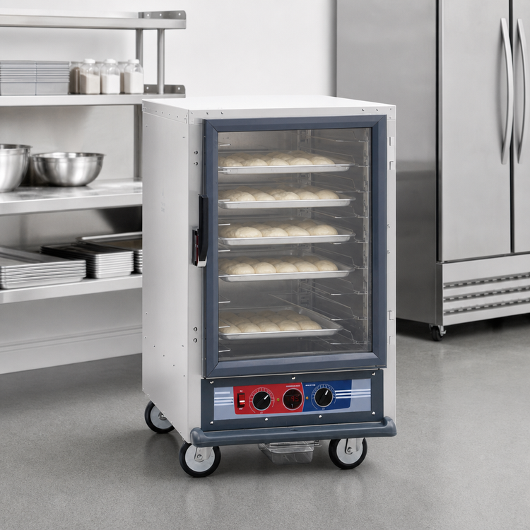 Product image #3 for Metro C5 1 Series Half-Height Proofing Cabinet with Clear Polycarbonate Door and Universal Slides