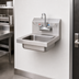 Thumbnail image #3 for BK Resources Wall-Mount Hand Sink, 14 x 10 x 5 Bowl, 304 Stainless Steel