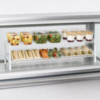 Thumbnail image #3 for Eagle Group QuadTruss HDFCM1448W 2-Tier Front Case Wire Shelving Unit, 48 x 14 x 14 Inches, White Epoxy