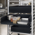 Thumbnail image #3 for Quantum Open Front Removable Tray for Tray Truck System, 36 x 15 x 6 Inches, Black Steel
