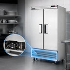 Thumbnail image #3 for Everest Refrigeration EBNR2 Two-Section Reach-In Refrigerator, 33.0 Cu. Ft., 39-3/8 in. Wide, Bottom-Mounted, Solid Hinged Doors