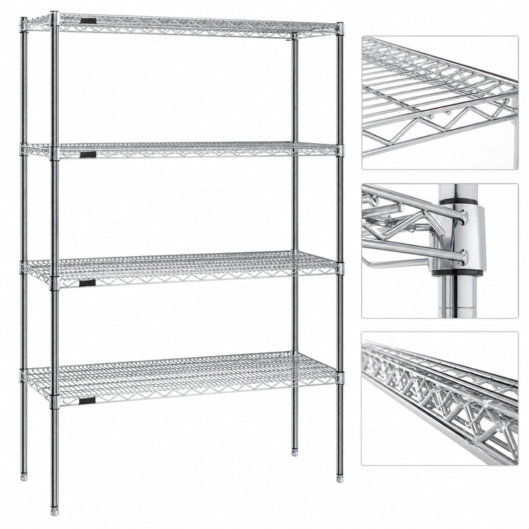Product image #3 for Eagle Redi-Pak 5-Tier Stationary Wire Shelving Unit, 36"W x 24"D x 63"H