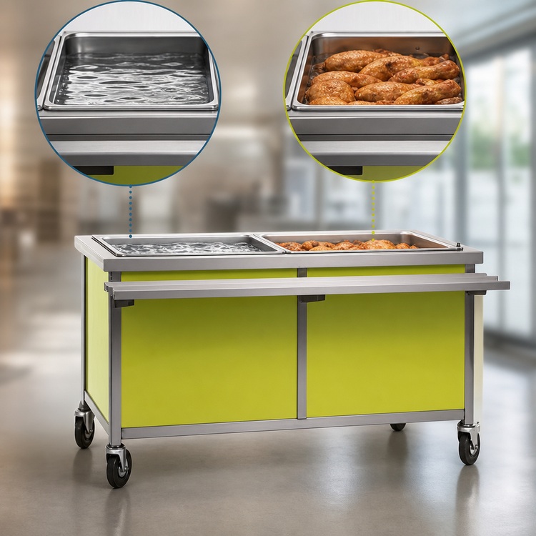 Product image #3 for Eagle Director's Choice 2-Well Mobile Electric Hot Food Table