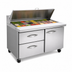 Thumbnail image #3 for IKON Refrigeration Mega Top Two-Section Sandwich / Salad Prep Table with 15-Pan Opening, 2 Drawers, and 1 Door, 36-Inch Wide