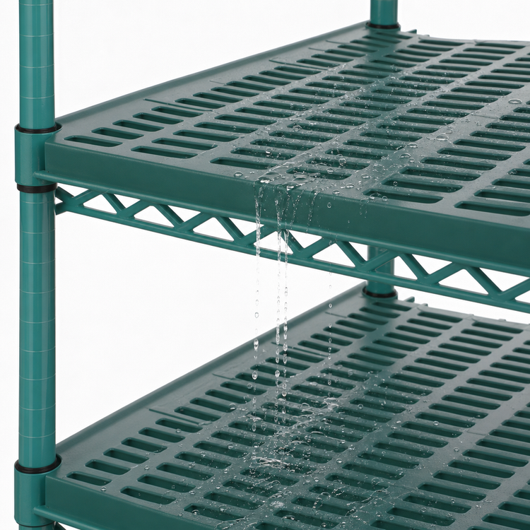 Product image #3 for Eagle Group QuadPlus Louvered Polymer Shelf Mat, 54 x 24 Inches, Green