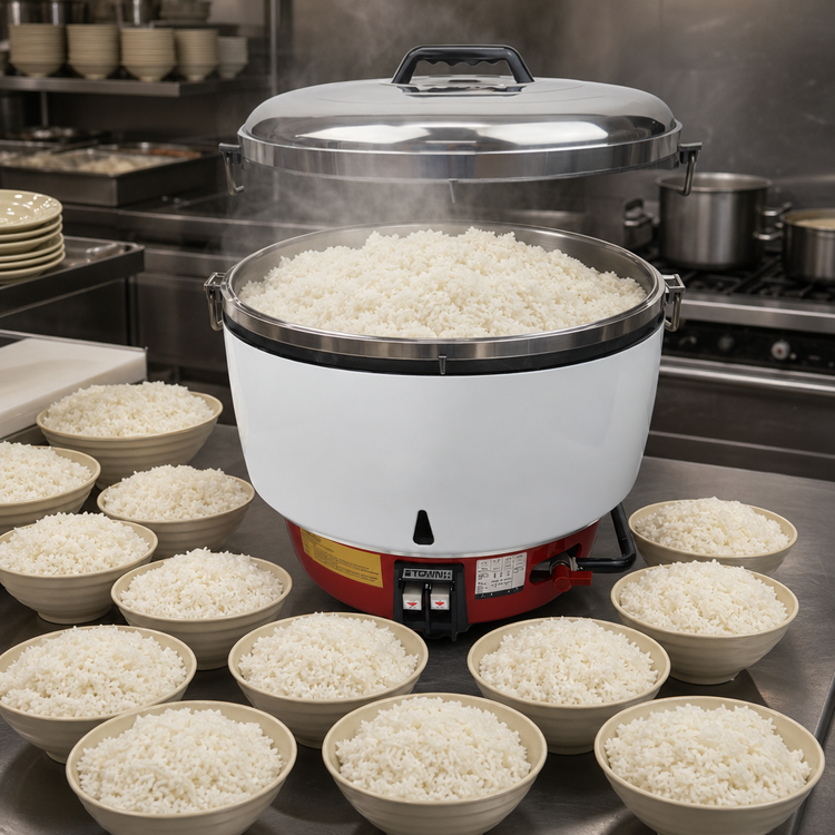 Product image #3 for Town Equipment RiceMaster Countertop Commercial Natural Gas Rice Cooker, 55-Cup Uncooked Capacity