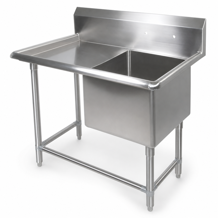 Product image #3 for John Boos Pro-Bowl 1-Compartment Sink with Left Drainboard, 18 x 18 x 14-Inch Bowl