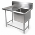 Thumbnail image #3 for John Boos Pro-Bowl 1-Compartment Sink with Left Drainboard, 18 x 18 x 14-Inch Bowl