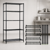 Thumbnail image #3 for Quantum 24 Inch x 14 Inch x 63 Inch Wire Shelving Starter Kit with 5 Shelves, Black Epoxy Antimicrobial Finish