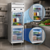 Thumbnail image #3 for Beverage-Air P-Series Dual Temp 1-Section Reach-In Refrigerator/Freezer, 18 Cu. Ft., Top-Mounted Self-Contained, Hinged Glass Half-Doors