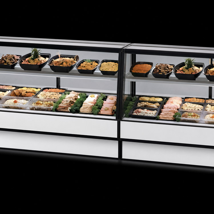 Product image #3 for Federal Industries High Volume Series Straight Glass Full-Service Refrigerated Deli Case, 77-1/8 Inch Wide, Self-Contained