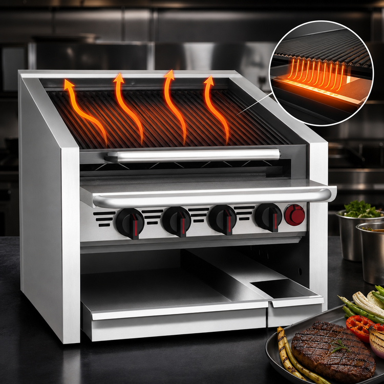 Product image #3 for Magikitch'n CM-RMB-660 60-Inch Countertop Gas Radiant Charbroiler