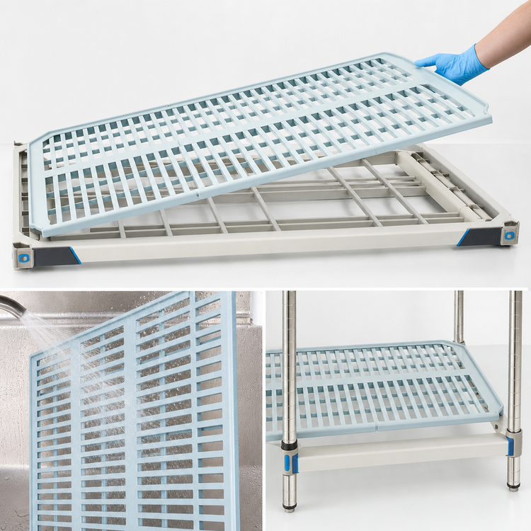 Product image #3 for MetroMax i 24 x 24-Inch Vented Polymer Shelf, Blue, 1000 lb Capacity