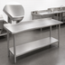 Thumbnail image #3 for Duke Stainless Steel Work Table with 1-1/8-Inch Riser, 120 x 36 Inches, Stainless Undershelf