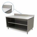 Thumbnail image #3 for BK Resources CSTR5-3030 Open-Front Stainless Steel Chef Table Cabinet Base, 30 x 30 in, 14-Gauge Top, 5-Inch Riser
