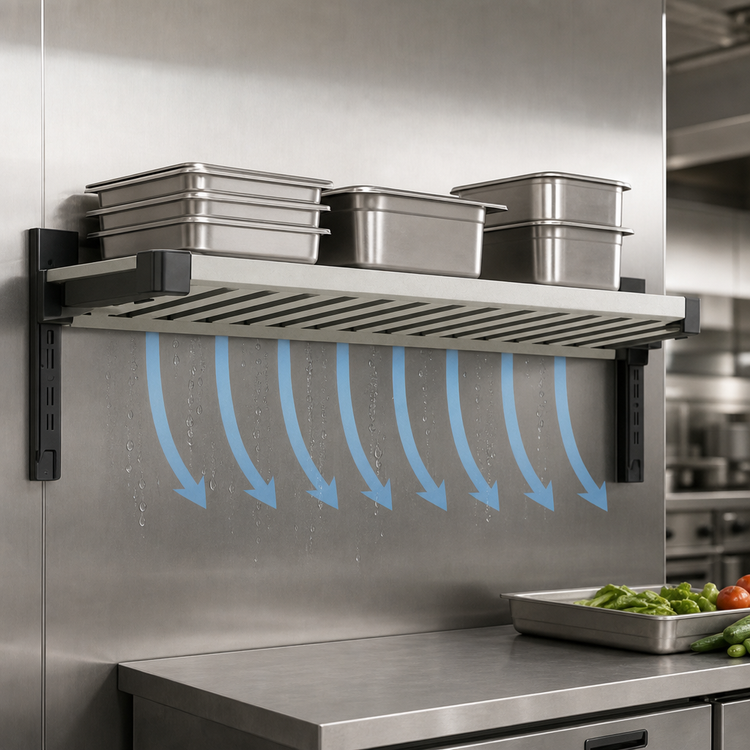 Product image #3 for Camshelving Elevation Series 21-Inch x 48-Inch Vented Wall-Mounted Shelf Kit, Brushed Graphite