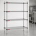 Thumbnail image #3 for Eagle Group Quad-Adjust 4-Tier Stationary Starter Wire Shelving Unit, 72 x 18 x 74 Inches, Stainless Steel Finish