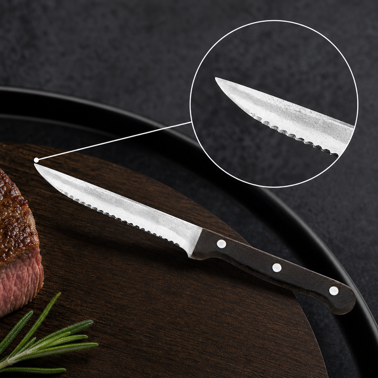 Product image #3 for Steak Knife with Stainless Steel Blade, POM Handle, and Pointed Tip