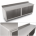 Thumbnail image #3 for John Boos Stainless Steel Work Table with Open Front Cabinet Base, 132 x 24 Inches, 5-Inch Backsplash