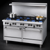 Thumbnail image #3 for Garland US Range U Series 60-Inch Gas Restaurant Range with 8 Open Burners, 12-Inch Griddle, and 2 Storage Cabinets