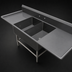 Thumbnail image #3 for John Boos Pro-Bowl 2-Compartment Bakery Sink with Left and Right 30-Inch Drainboards