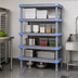 Thumbnail image #3 for Millenia 72-Inch W x 21-Inch D x 86-Inch H 5-Shelf Solid Polymer Stationary Starter Shelving Unit, Gray