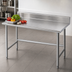 Thumbnail image #3 for Advance Tabco 48-Inch x 24-Inch 16-Gauge 304 Stainless Steel Work Table with 5-Inch Backsplash