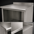Thumbnail image #3 for Advance Tabco 96-Inch Stainless Steel Work Table with Open Front Cabinet Base and 5-Inch Backsplash