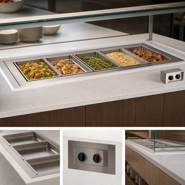 Product image #3 for Alto-Shaam Halo Heat 5-Pan Drop-In Electric Insulated Hot Food Well Unit