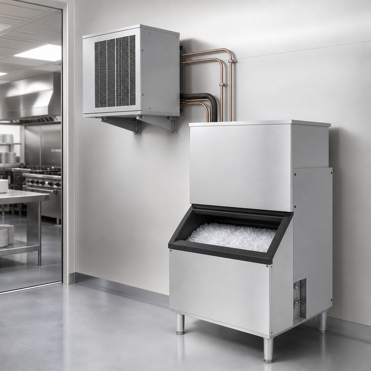 Product image #3 for Manitowoc QuietQube RFF-2200C Remote Air-Cooled Flake Ice Machine, 208-230V, Single Phase