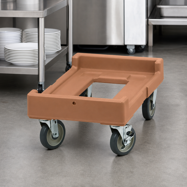 Product image #4 for Cambro Camdolly Open Frame Transport Dolly, 300 lb Capacity, 5-Inch Casters, Coffee Beige