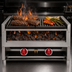 Thumbnail image #3 for American Range AECB-54 60-Inch Countertop Gas Char-Rock Broiler, 5 Burners