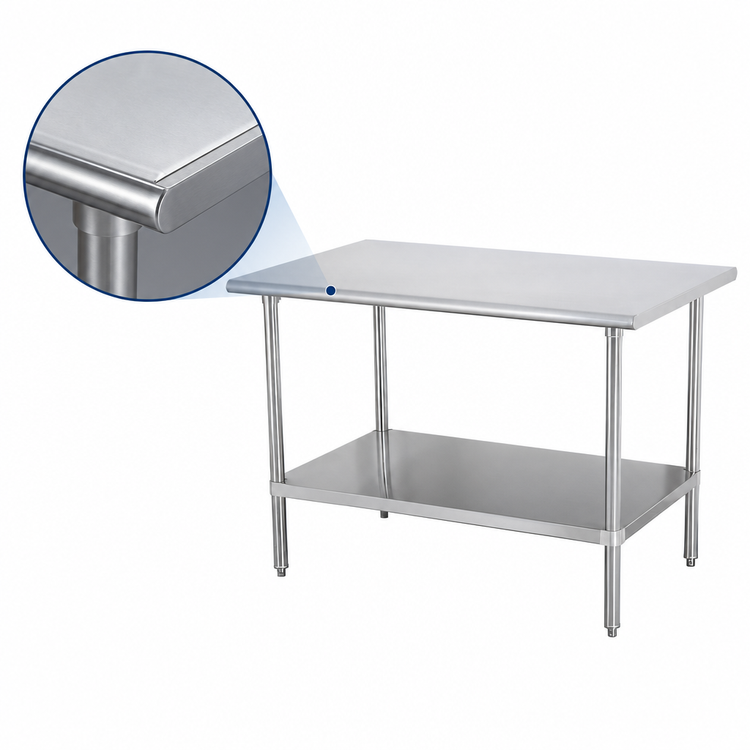 Product image #3 for 60-Inch x 18-Inch 18-Gauge Stainless Steel Work Table with Adjustable Undershelf