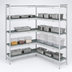 Thumbnail image #3 for Fermostock 5-Tier Corner Expansion Polymer Shelving Unit Kit, 83 Inch H x 64 Inch W x 14 Inch D