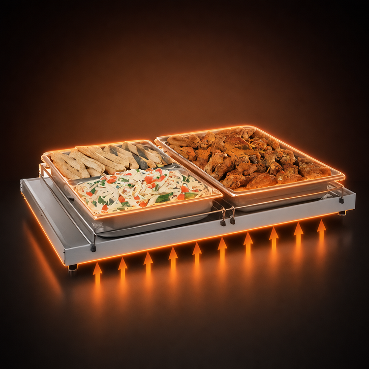 Product image #3 for Hatco Glo-Ray® Freestanding Heated Shelf, 36" W x 17-1/2" D, Adjustable Thermostat