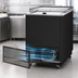 Thumbnail image #3 for Turbo Air Super Deluxe 24-Inch Underbar Glass Chiller & Froster, 4.56 Cu. Ft., Black Vinyl Exterior