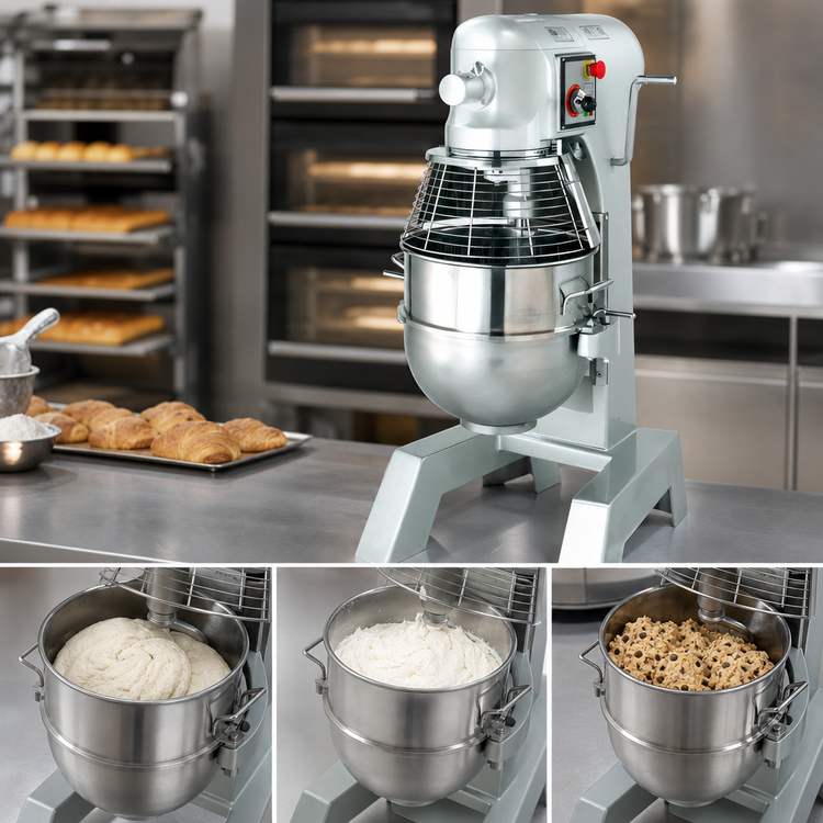 Product image #3 for BakeryXpress DXP-PM030 Countertop 30 Qt Planetary Mixer, 3-Speed, 1 HP