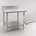 Thumbnail image #3 for BlendPort KL Series 48 x 24 Inch Stainless Steel Work Table with Backsplash and Undershelf