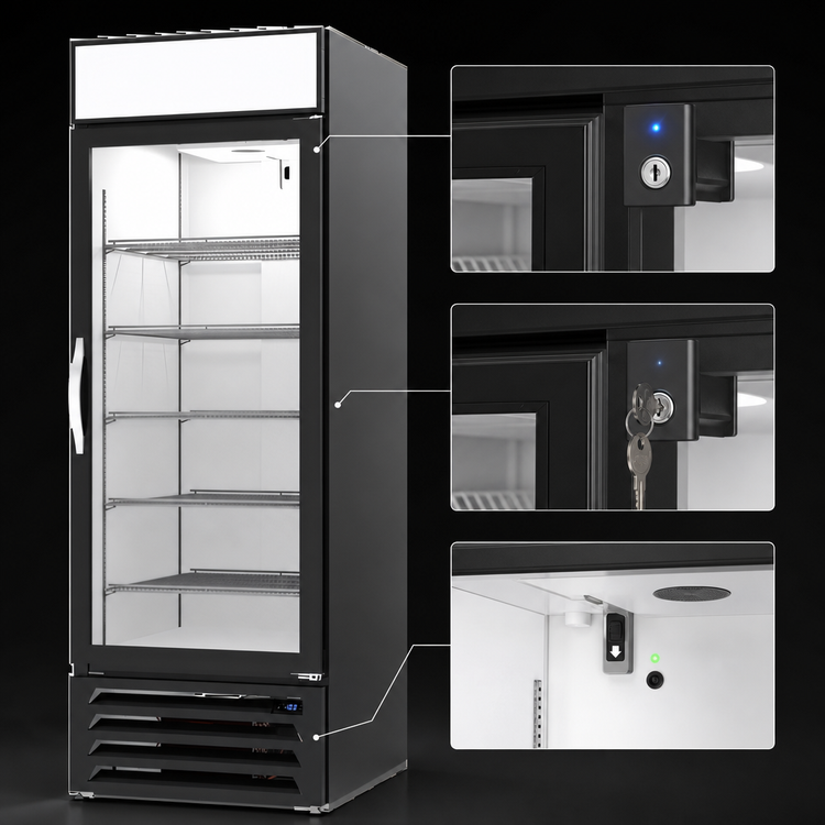 Product image #3 for Beverage-Air MarketMax IQ 1-Section Reach-In Glass Door Freezer Merchandiser with Electronic Smart Lock