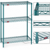Thumbnail image #3 for Eagle Group Valu-Gard 4-Tier Wire Starter Shelving Unit, 30 x 18 x 63 Inch, Green Epoxy