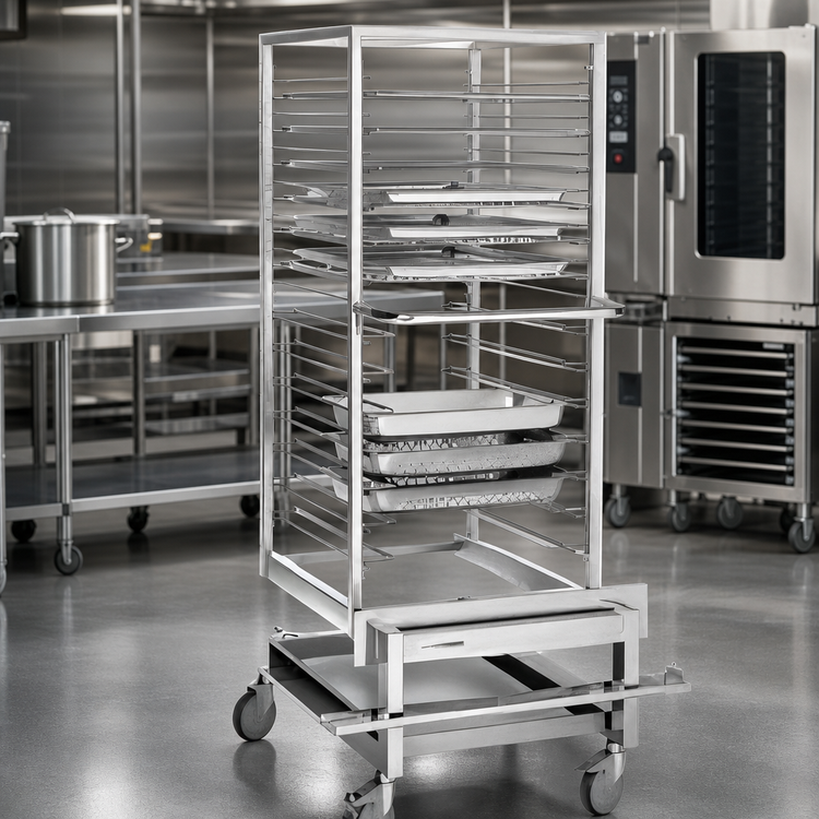 Product image #3 for Blodgett Combi 10-Shelf 304 Stainless Steel Transport Cart for BC-20 E/G Combi Ovens