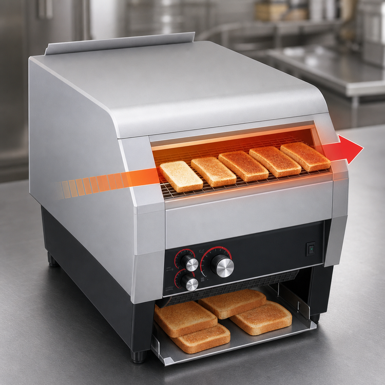 Product image #3 for Hatco Toast-Qwik Horizontal Conveyor Countertop Toaster, 208V, 2-Inch Opening
