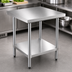 Thumbnail image #3 for Steel Works Stainless 30 x 18 x 34-Inch 18-Gauge 304 Stainless Steel Flat Top Work Table with Undershelf