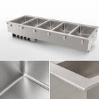 Thumbnail image #3 for Vollrath 3640801HD Five-Well Full-Size Electric Drop-In Hot Well, Wet Operation, Insulated, Infinite Controls, 208-240V