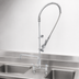 Thumbnail image #3 for EasyInstall Deck-Mount Pre-Rinse Unit with Spring-Action Gooseneck, 10 Inch Add-On Faucet, and 44 Inch Hose