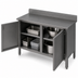 Thumbnail image #3 for John Boos Enclosed Work Table Cabinet Base with Hinged Doors, 60 x 30 Inches, 14-Gauge 300-Series Stainless Steel Top, 5-Inch Backsplash
