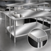 Thumbnail image #3 for Advance Tabco 108 x 48 Inch 14 Gauge 304 Stainless Steel Work Table with Open Base and Crossrails